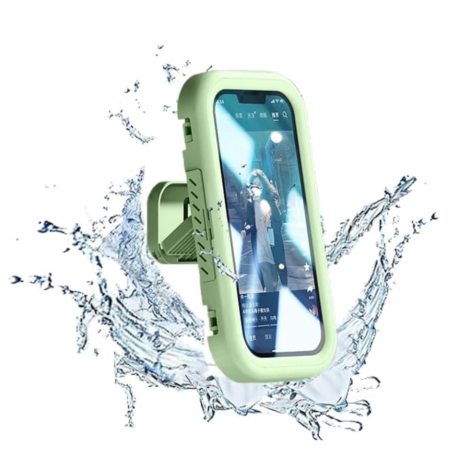 Suportul Adeziv Universal cu Ventuze, Ideal pentru Tik-Tok, Selfie și Vizionare Video, Compatibil cu Telefoane sub 7 inch, SKDR SplashProof LC-999 - Verde