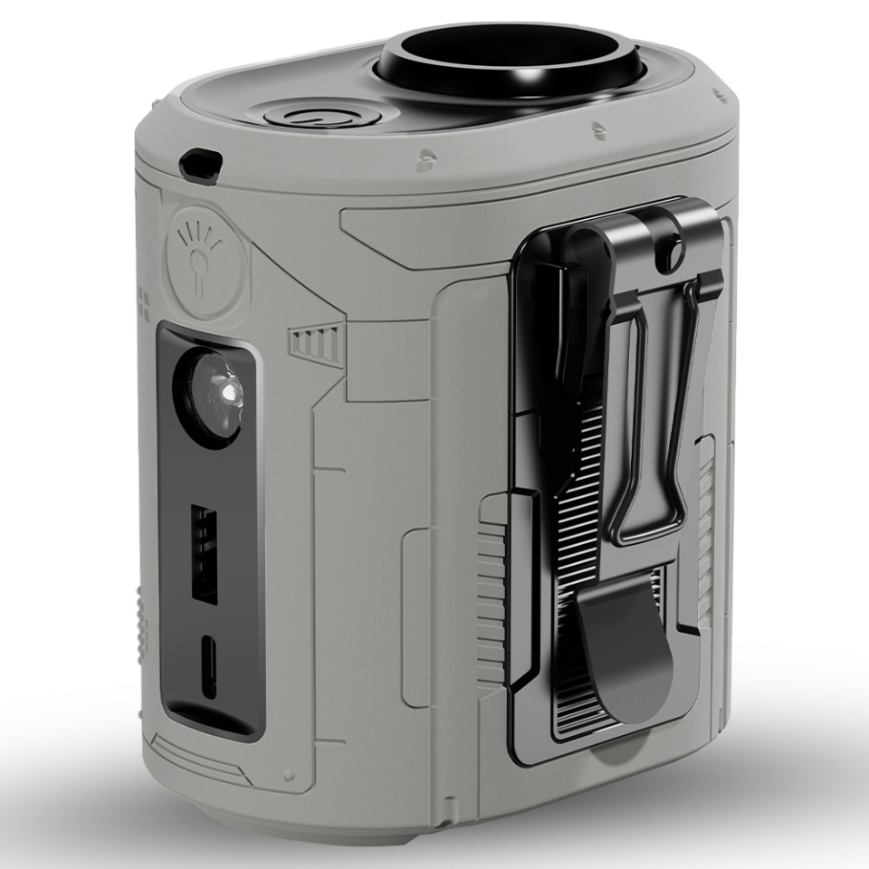 Ventilator de Brau Portabil Z14, 5 trepte de viteza, 6000mAh, Motor Brushless, Display LED, Design Compact, Gri