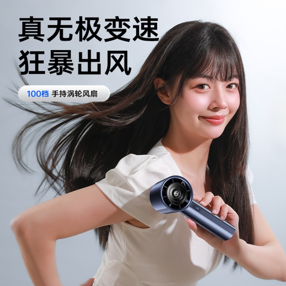 Ventilator Portabil, CT-111, CT-111, USB-C 2A, 5000mAh , Compact si Usor, set cu sticker, Albastru - 2 | YEO