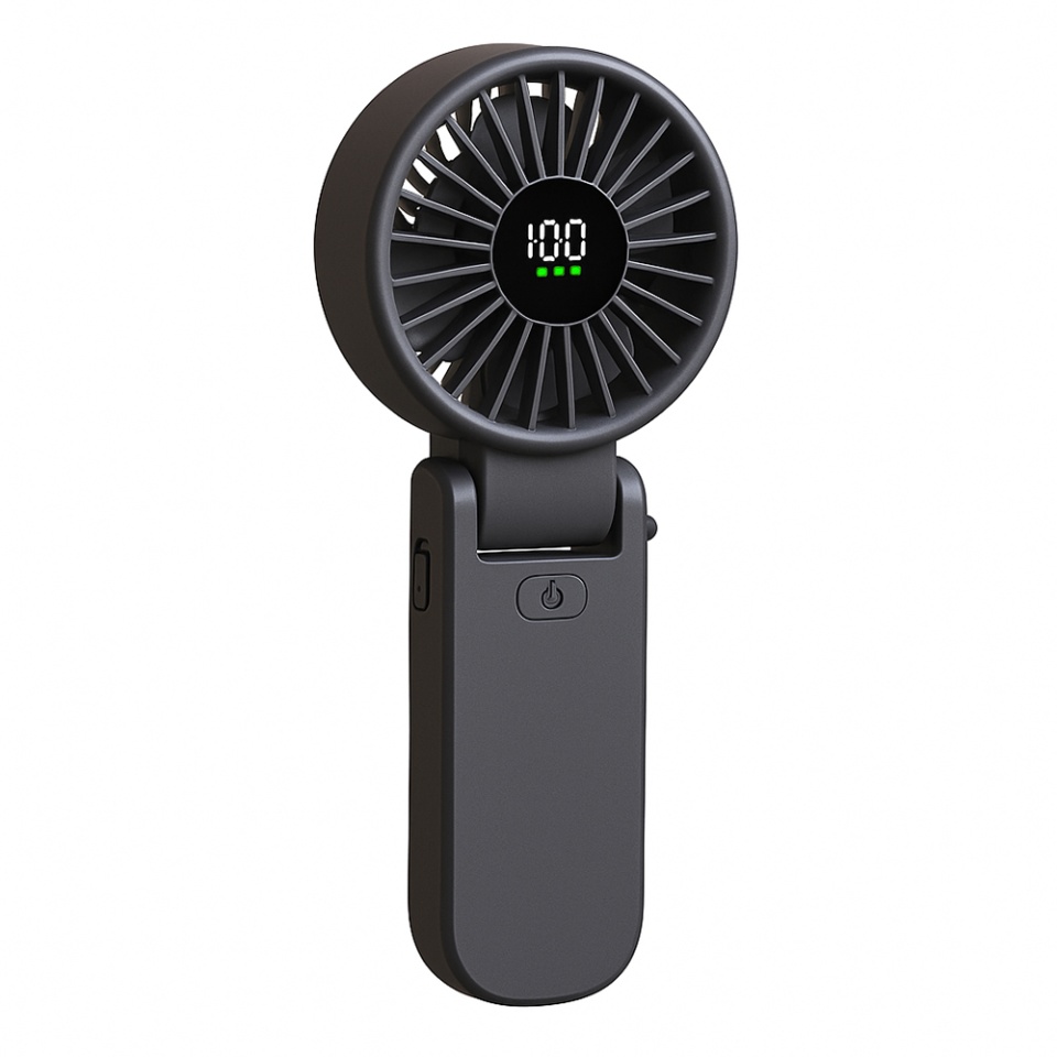 Ventilator Portabil de Mana A10, 100 Viteze, 5400RPM, Display LED, USB-C, Compact si Puternic, Negru