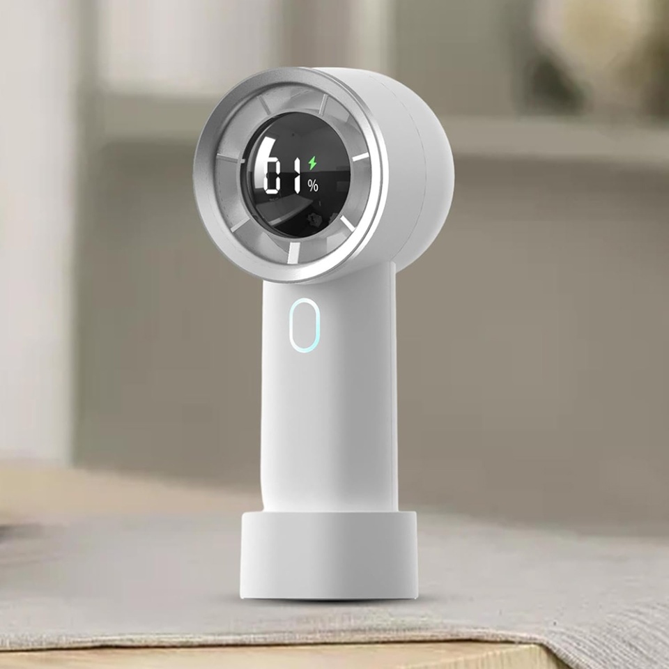 Ventilator Portabil, HX130, USB-C, Compact si Usor, set cu sticker, Alb - 2 | YEO