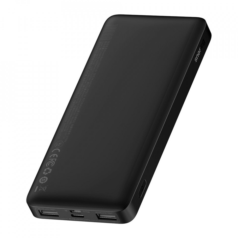 Baterie externa 10000mAh, 2x USB, QC 3.0, 15W, Display Digital, Baseus - Negru - 2 | YEO
