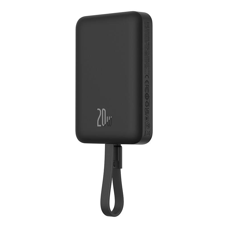 Baterie Externa, Baseus, Magnetica, Incarcare Rapida, MagSafe, USB-C, 10000mAh, 20W, Magnetic Mini, Negru - 3 | YEO