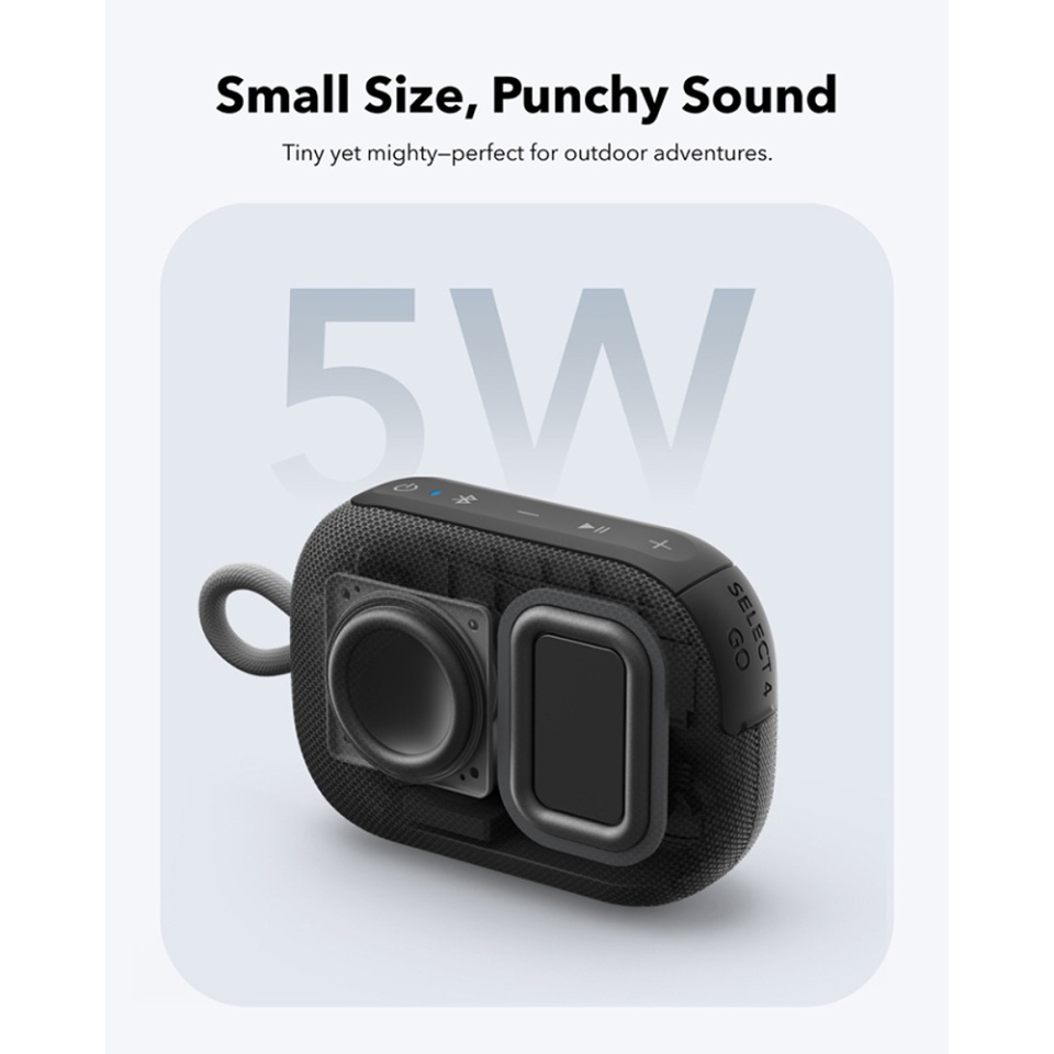 Boxa portabila Anker Wireless Speaker SoundCore Select 4 Go, 5W, IP67, Autonomie 20 de ore, Alb - 1 | YEO