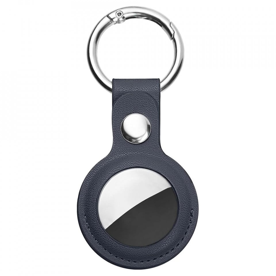 Breloc pentru Apple AirTag din piele, Skyddar Leather Tag - Albastru