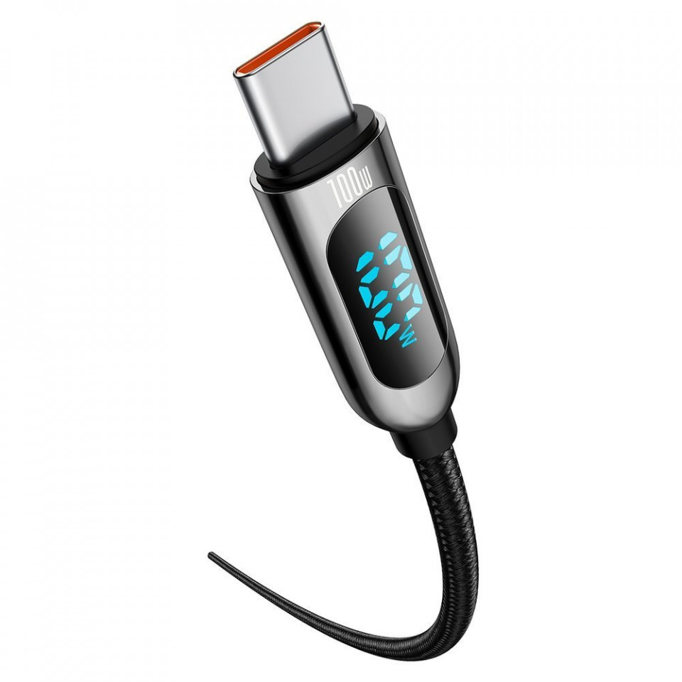 Cablu de date Type-C la Type-C, 100W, 1m, Baseus Display (CATSK-B01) - Negru - 3 | YEO
