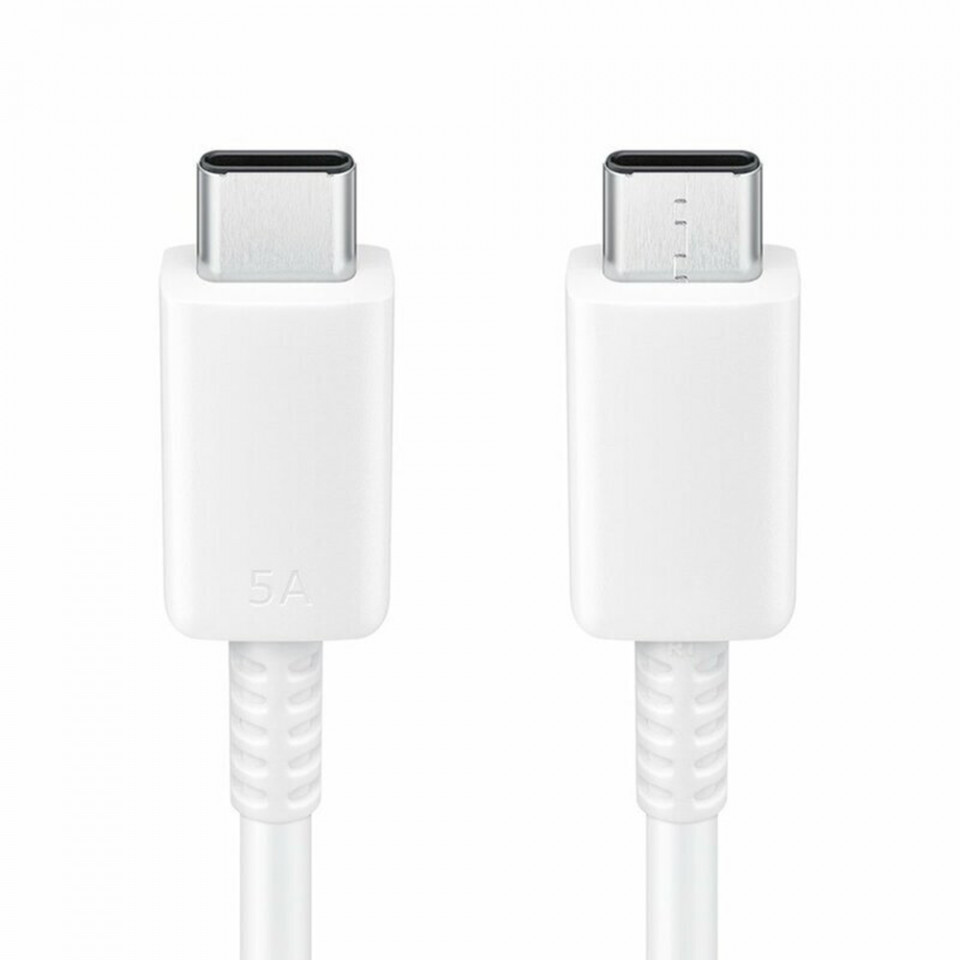 Cablu de Date Type-C la Type-C Fast Charging 5A, 100W, 1.8m, Samsung (EP-DX510JWEGEU) - Alb - 1 | YEO