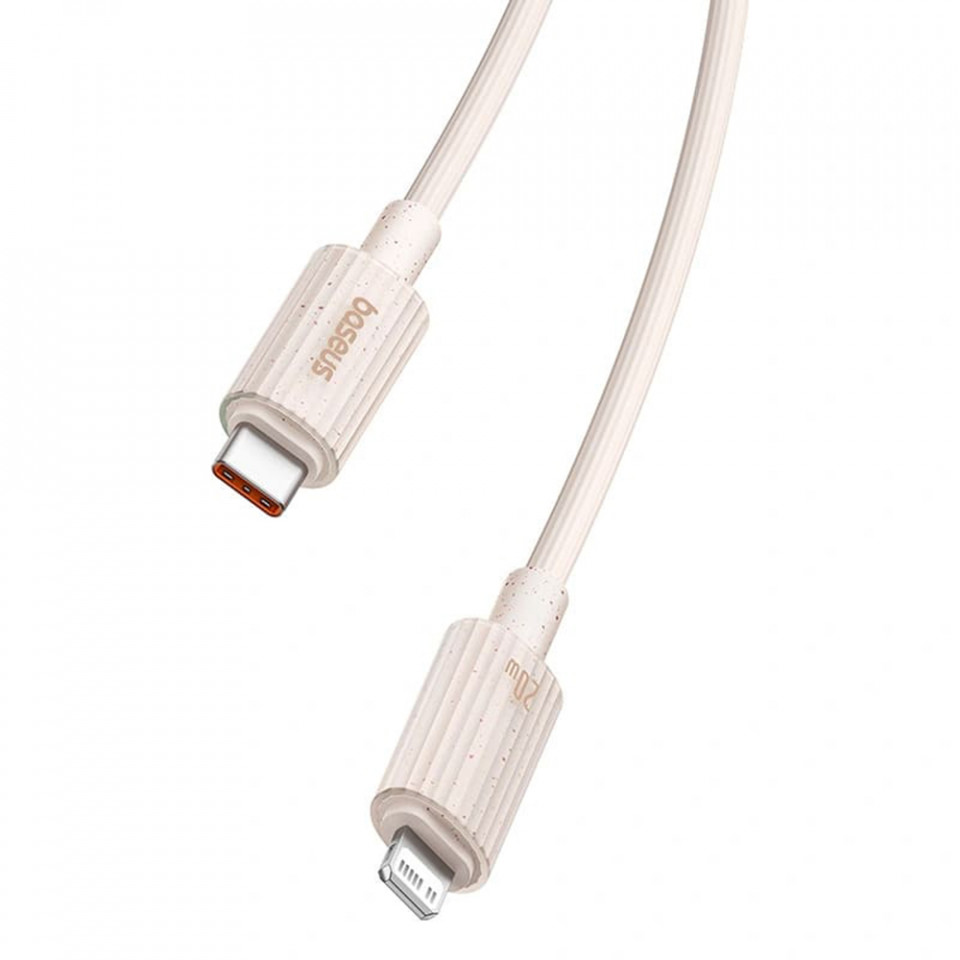 Cablu Type-C to Lightning, Fast Charging, 20W, 480Mbps, 1m - Baseus Habitat Series (P10360201631-00) - Natural Green - 2 | YEO