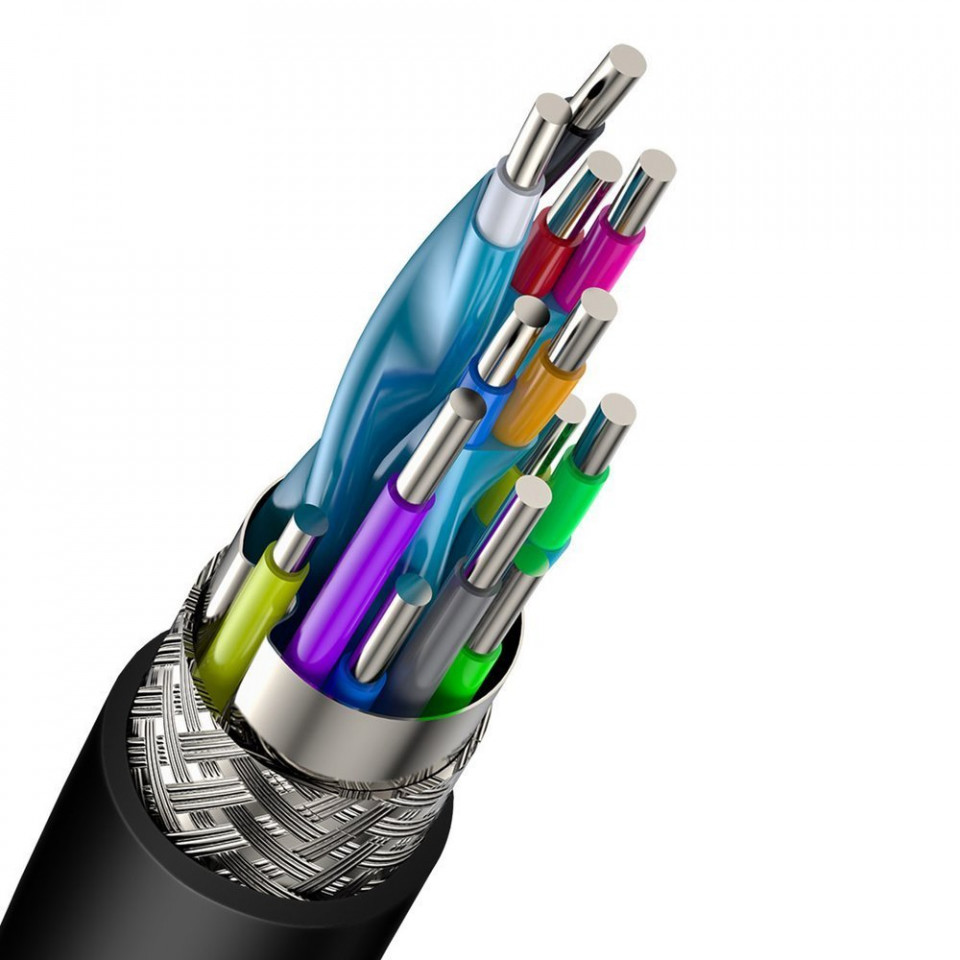 Cablu video Cafule (CADKLF-G01), 4k, HDMI la HDMI, 3m, Baseus - Negru - 5