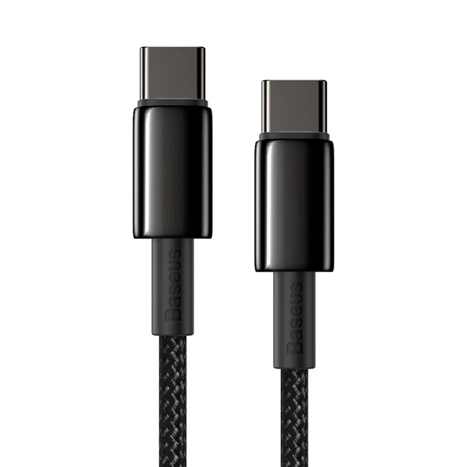 Cablue de Date Type-C la Type-C 100W, Fast Charging, 1m, Baseus Tungsten Gold, Negru - 2 | YEO