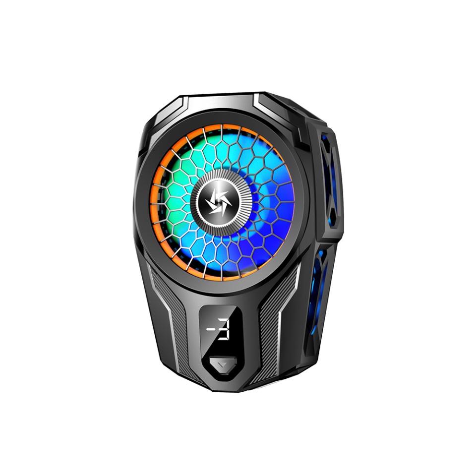 Cooler magnetic pentru telefon SL16, display digital, detasabil, 2 trepte, compatibil orice telefon, set cu sticker, Negru