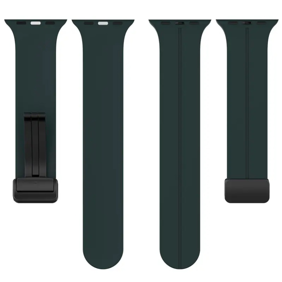 Curea Slicon pentru Apple Watch 1/2/3/4/5/6/7/8/9/SE/SE 2 (38/40/41mm), Catarama Magnetica, SKDR BandPro W011 - Violet - 3 | YEO