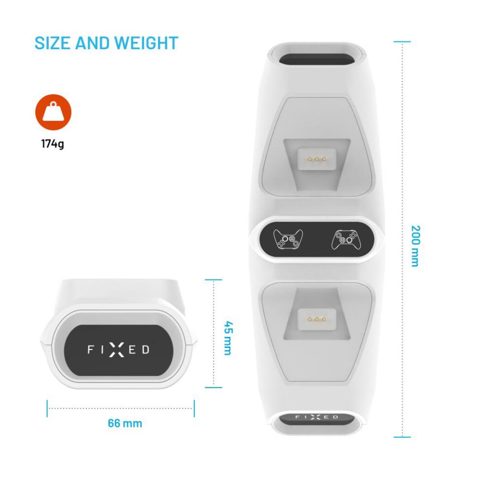 Dock Incarcare Controller Xbox FIXED FIXXB-DCC-BK, Dual Port, Compatibil Xbox Series S/X, Elite, One, LED Status, USB-C, [Culoare necunoscută] - 7