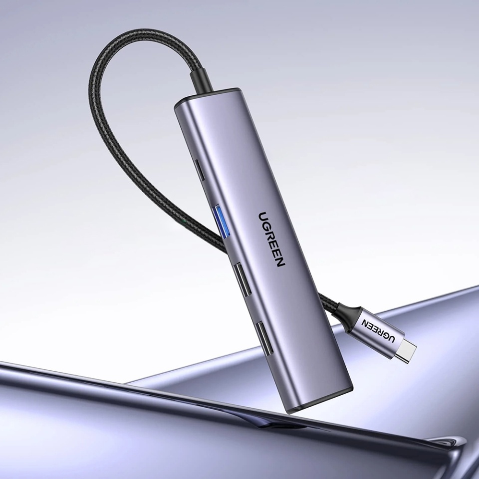 Docking Station Type-C la USB3.0, 2x USB2.0, HDMI 4K@30Hz, Type-C PD100W, 5Gbps, Ugreen CM478 15495, Gri - 2 | YEO