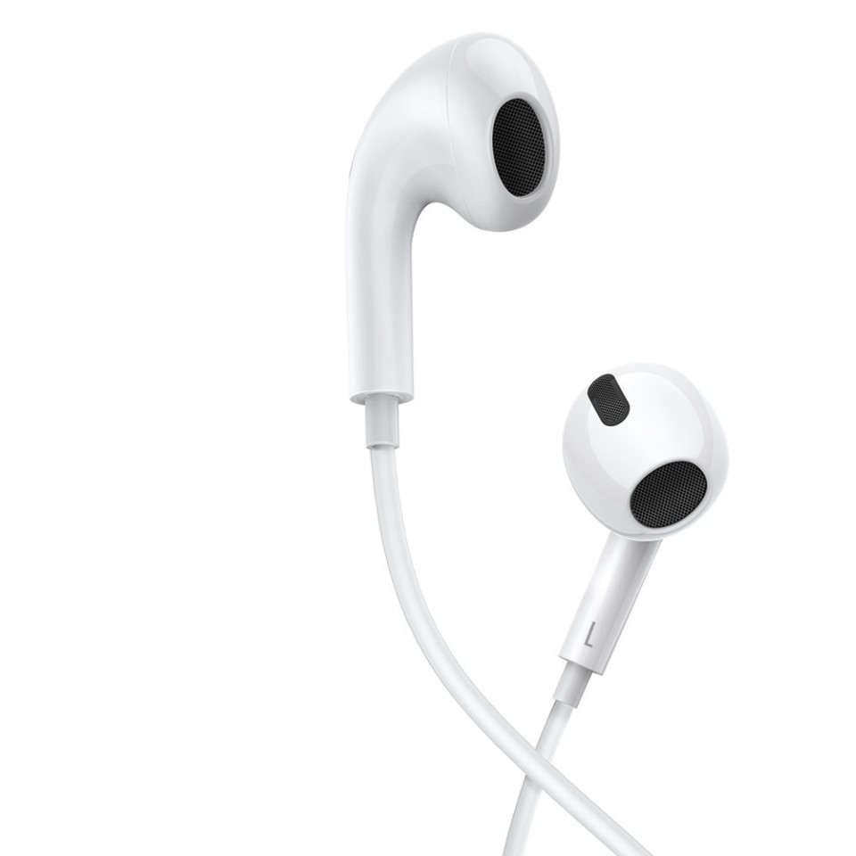 Encok C17 Wired Earphones (NGCR010002) - Type-C Connector with Microphone, 1.1m - White - 1 | YEO