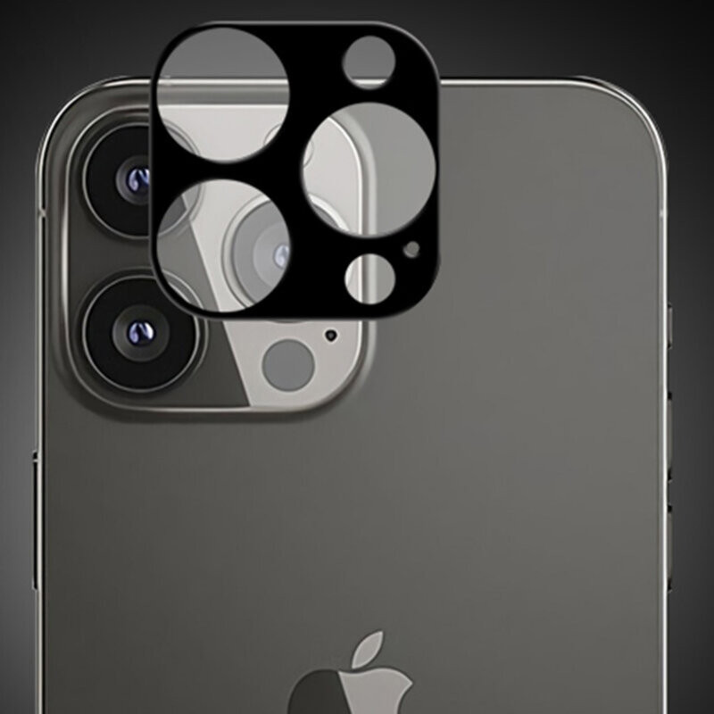 Folie camera iPhone 13 Pro / 13 Pro Max, Techsuit Full Camera Glass - Negru - 1 | YEO