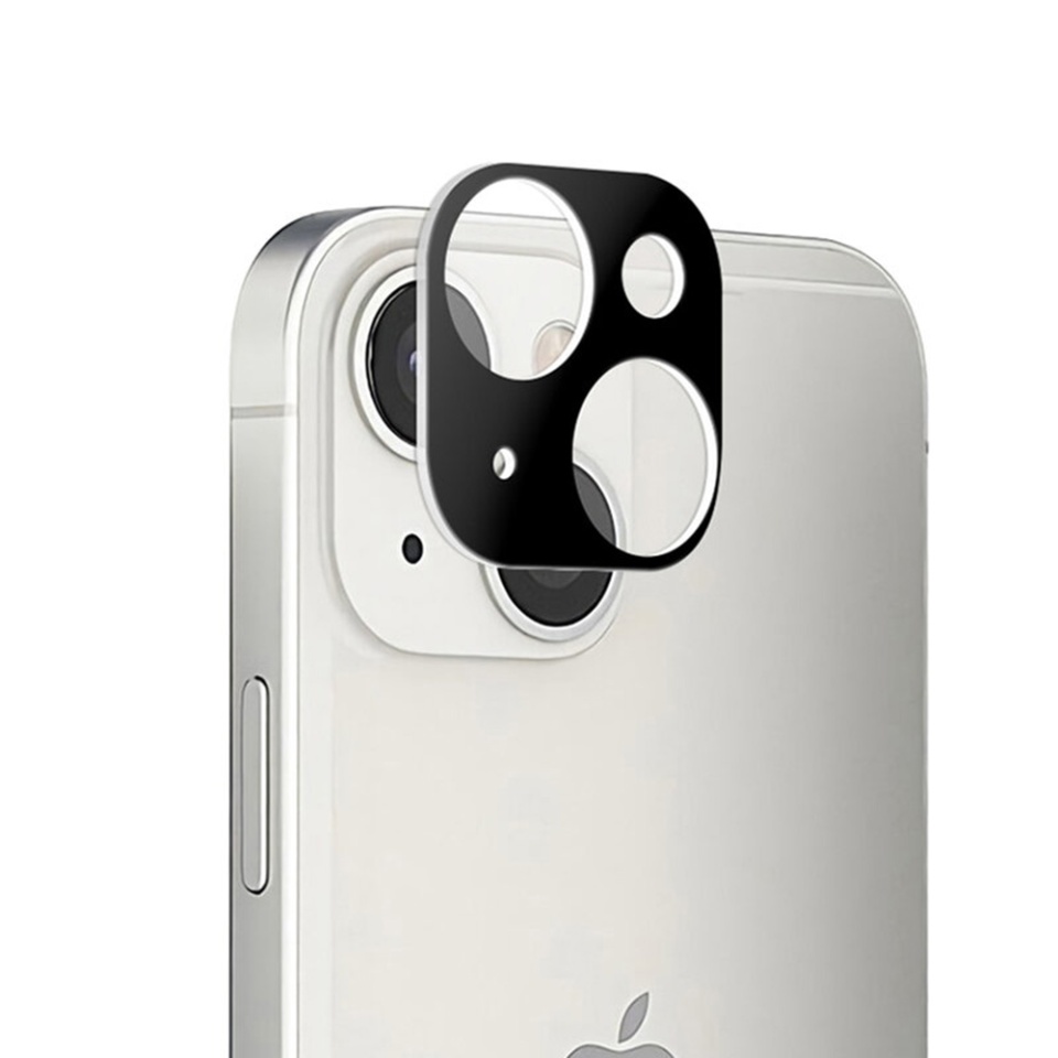 Folie camera pentru iPhone 13 / 13 mini, SKYDDAR INNOVATION, Camera Glass Negru, set cu sticker