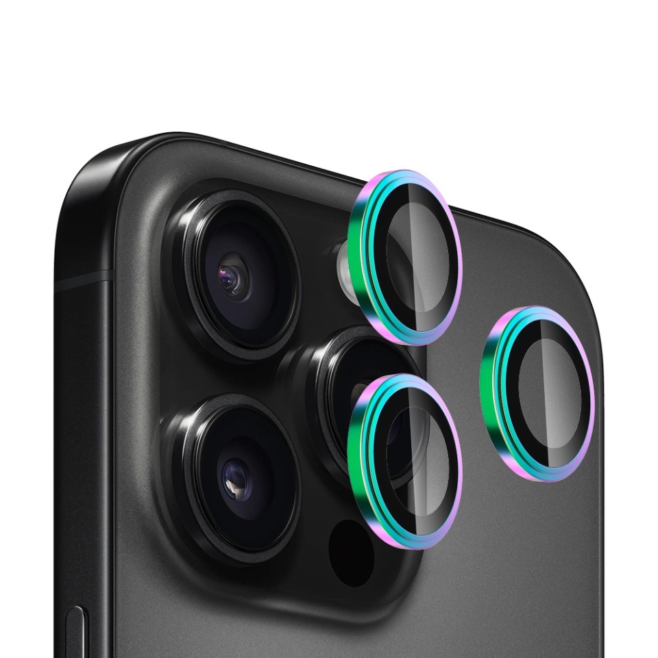 Folie Camera pentru iPhone 14 Pro / iPhone 14 Pro Max, Sapphire Crystal Original Lens Glass Blueo, Protectie camera telefon, Colorat