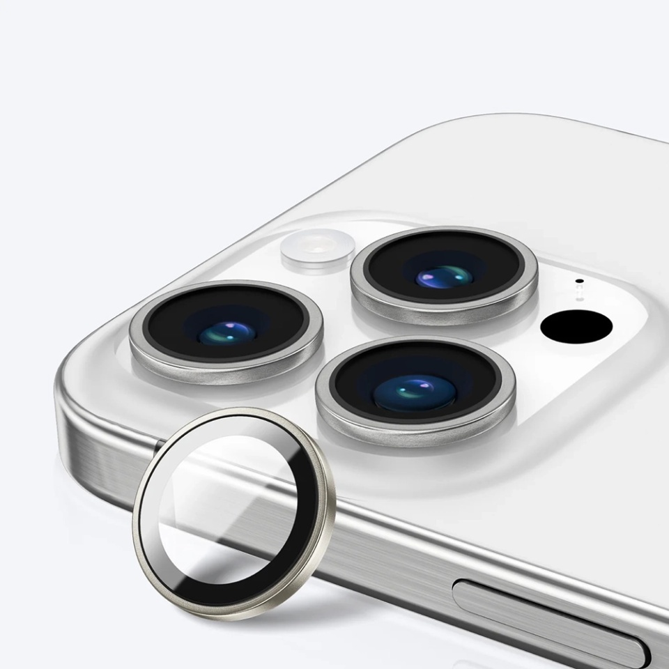 Folie camera pentru iPhone 16 Pro / 16 Pro Max, ANANK AR Lens Guard, Auriu - 3 | YEO