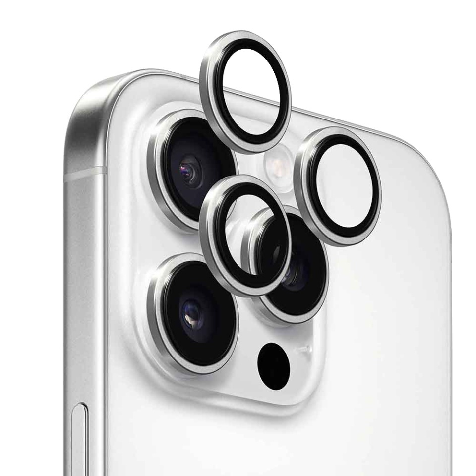 Folie camera pentru iPhone 16 Pro / 16 Pro Max, ANANK AR Lens Guard, Argintiu