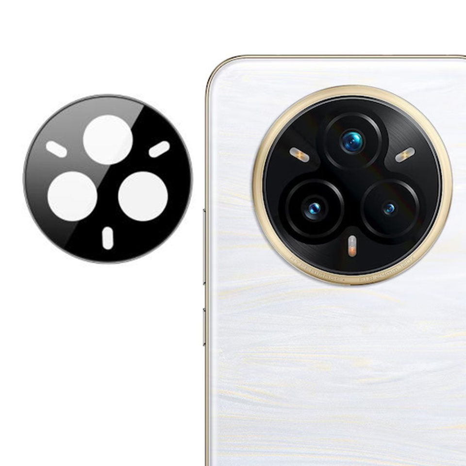 Folie camera pentru Realme 14 Pro+, SKYDDAR INNOVATION, Camera Glass Negru, set cu sticker