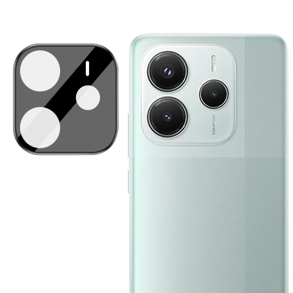 Folie camera pentru Xiaomi Redmi Note 14 5G, SKYDDAR INNOVATION, Camera Glass Negru, set cu sticker