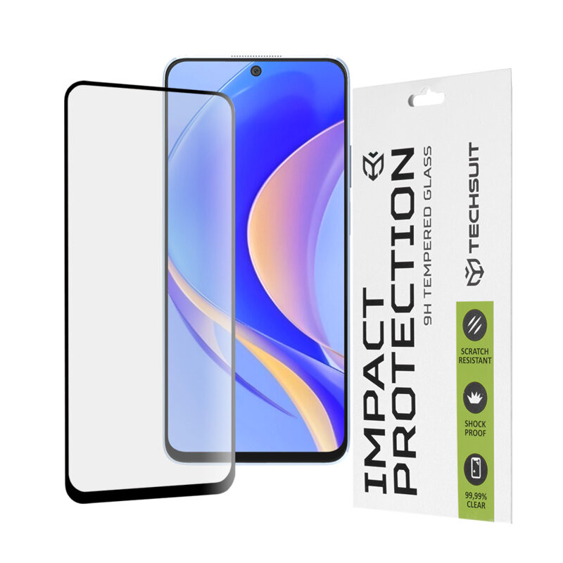Folie Huawei Nova Y90 ce acopera tot ecranul 111D, Techsuit - Negru