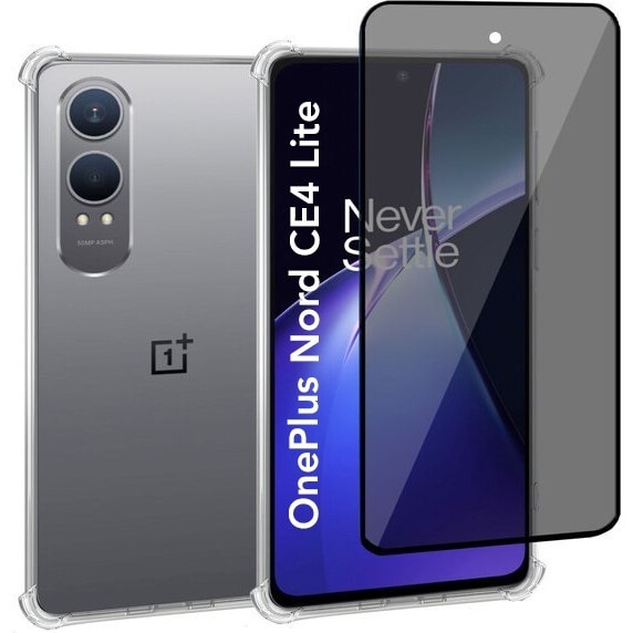 Folie pentru OnePlus Nord CE4 Lite, Anti-spy Ultra HD, Protectie 9H, Montare Simplă, 111D, Privacy, set cu sticker