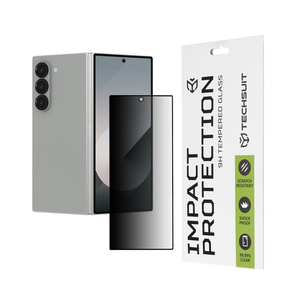 Folie pentru Samsung Galaxy Z Fold6, Anti-spy Ultra HD, Protectie 9H, Montare Simplă, 111D, Privacy, set cu sticker