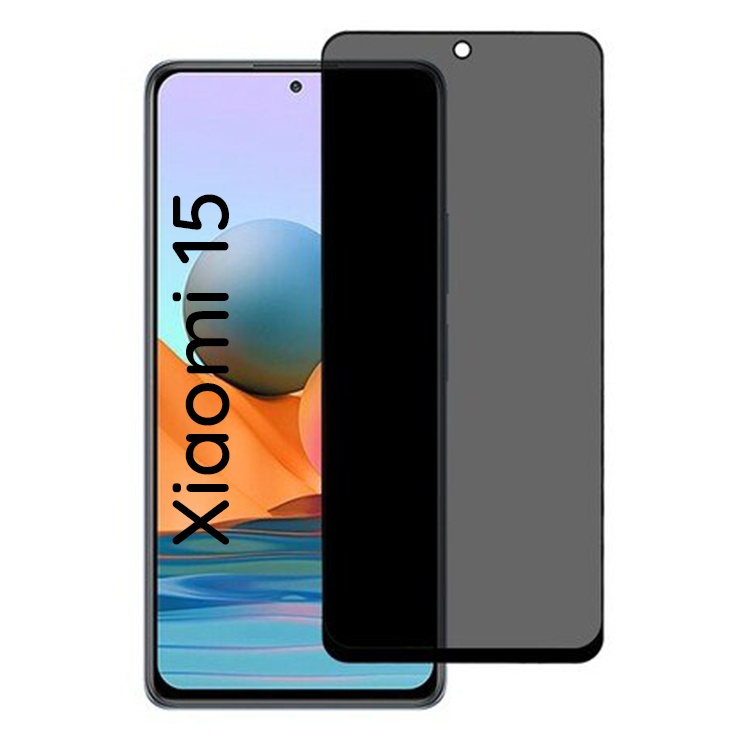 Folie pentru Xiaomi 15, Anti-spy Ultra HD, Protectie 9H, Montare Simplă, SKYDDAR 111D Privacy - Black Frame