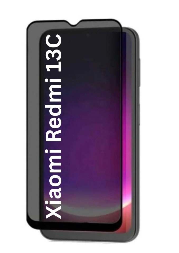Folie pentru Xiaomi Redmi 13C 4G / Poco C65 / Redmi 13C 5G, Anti-spy Ultra HD, Protectie 9H, Montare Simplă, 111D, Privacy, set cu sticker