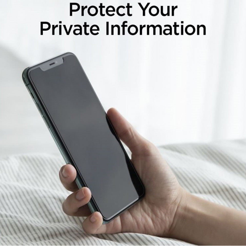 Folie sticla iPhone 11 / XR, Glass.TR Align Master Spigen - Privacy - 3 | YEO