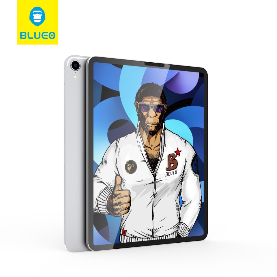 Folie Sticla pentru iPad Pro 12.9 (2020 / 2021 / 2022), Blueo HD, Anti-Soc, Anti-Blue, Anti-Amprente, Transparent - 3 | YEO