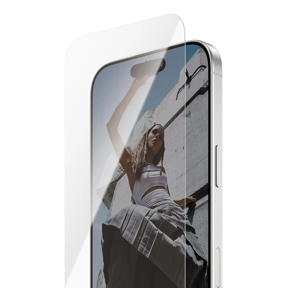 Folie Sticla pentru iPhone 16 Pro / 17, Ultra-Wide Fit w. EasyAligner, PanzerGlass, Anti-Soc si Anti-Bule, Transparent - 3 | YEO