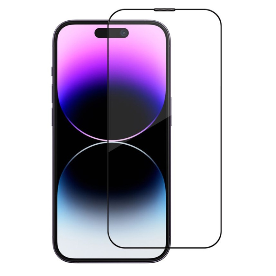Folie Sticla pentru iPhone 16 Pro, Blueo HD, Sapphire Screen Protector with Applicator Pro, Negru - 1 | YEO