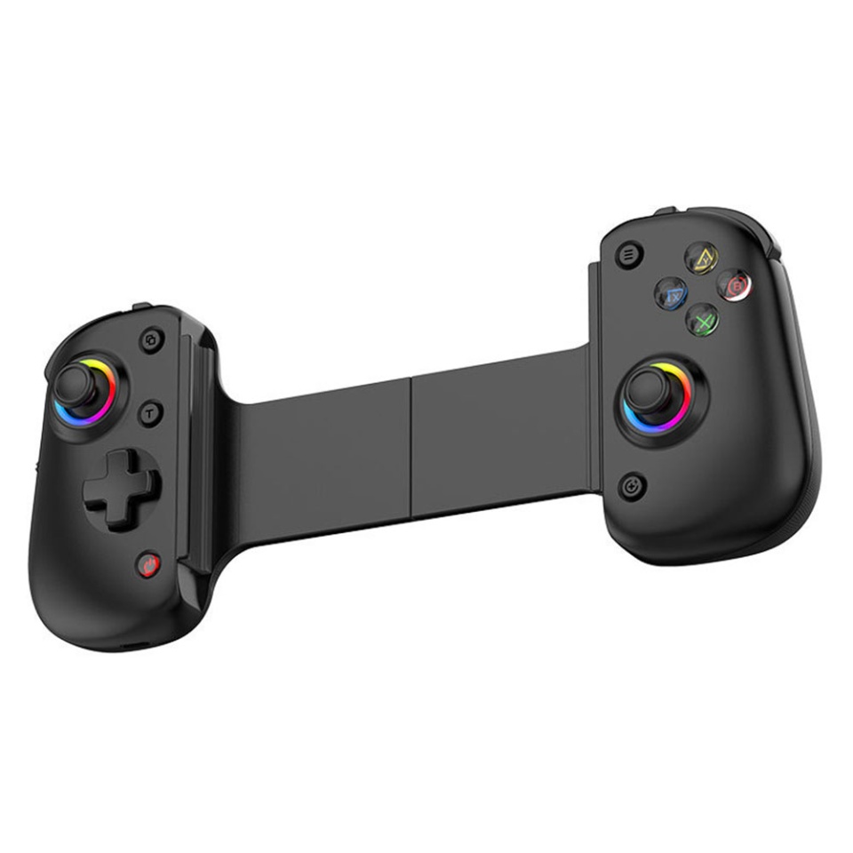 Gamepad Wireless BSP-D8 Pro, Compatibil Android, iOS, PS4, set cu sticker, Negru