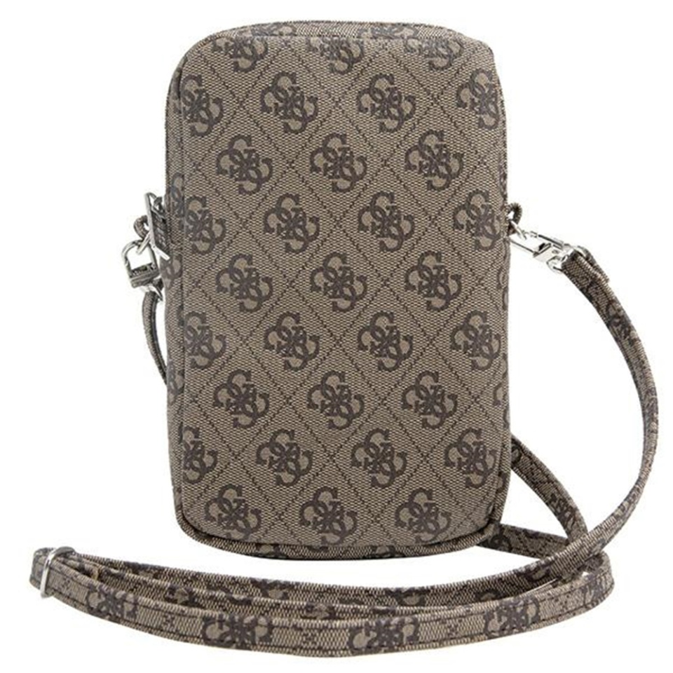 Geanta Guess, Piele Ecologica, Zip Triangle 4G, Maro - 3 | YEO