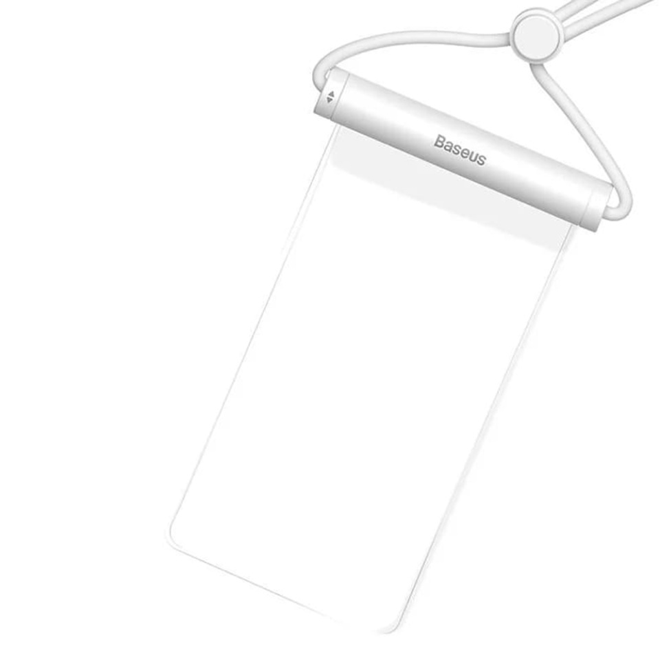 Husa de Telefon Waterproof Universala, Baseus P60263701, IPX8 adancime 30m, Lanyard inclus, Alb - 2 | YEO