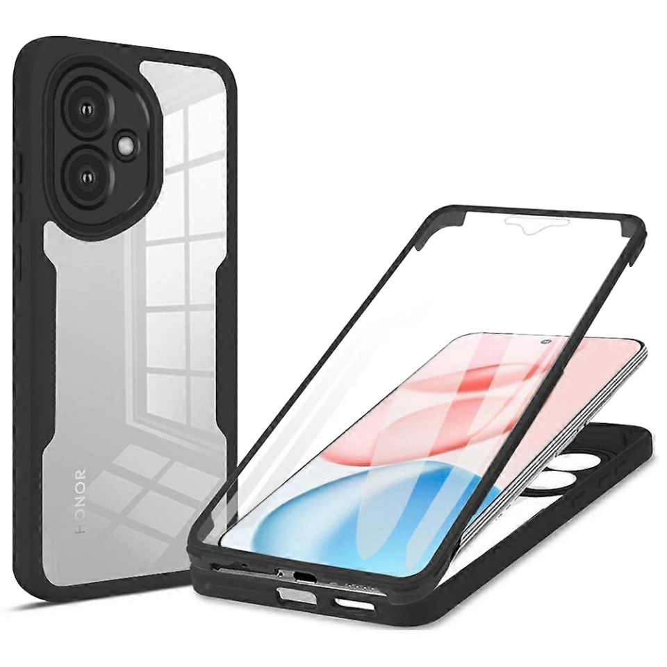 Husa + Folie pentru Honor 400, SKYDDAR INNOVATION, [Pachet 360°] ColorVerse, set cu sticker, Negru