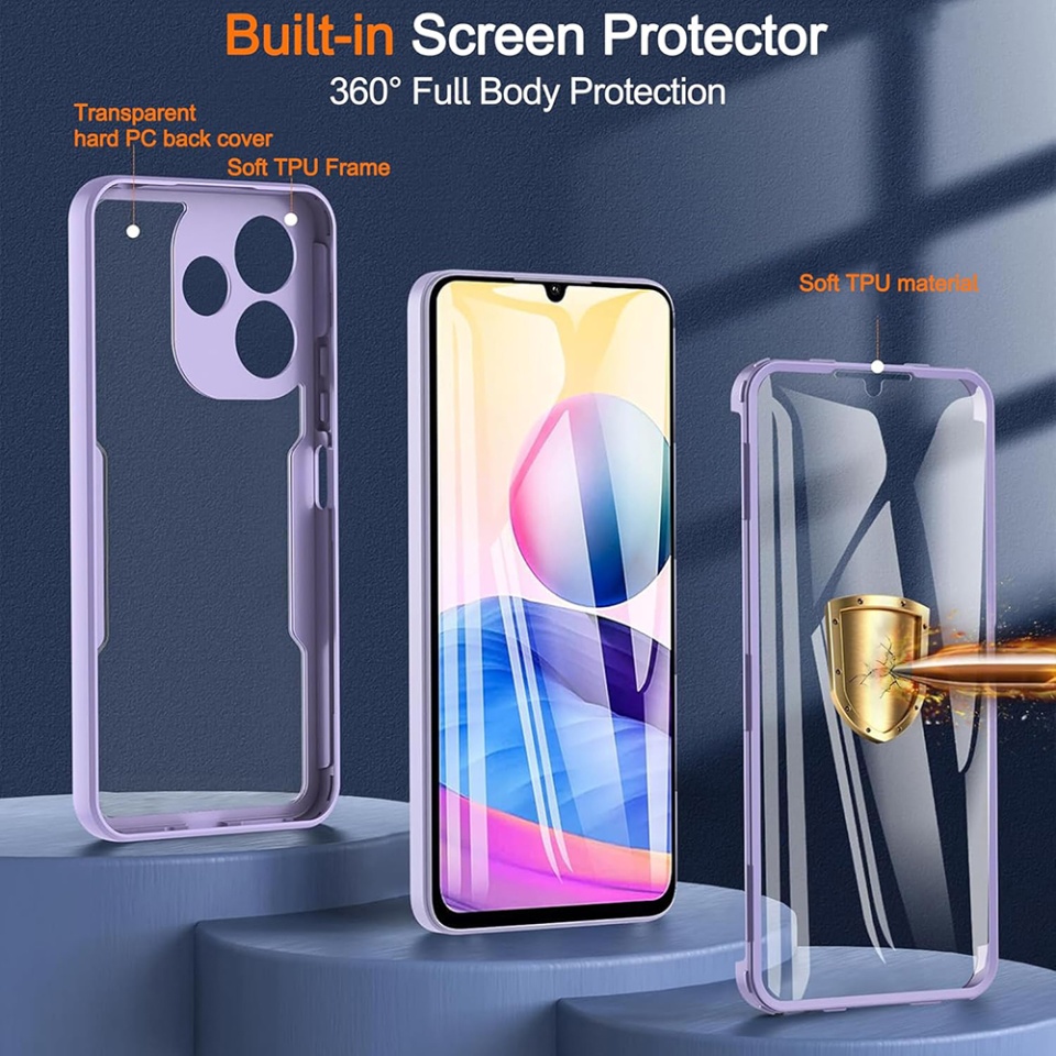 Husa + Folie pentru Samsung Galaxy A06, SKYDDAR INNOVATION, [Pachet 360°] ColorVerse, Negru, set cu sticker - 1 | YEO