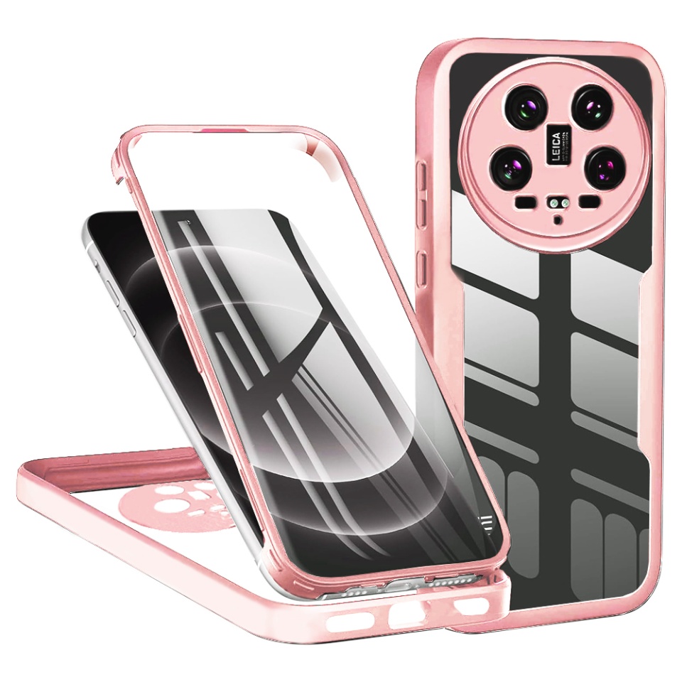 Husa + Folie pentru Xiaomi 14 Ultra, SKYDDAR INNOVATION, [Pachet 360°] ColorVerse, set cu sticker, Roz