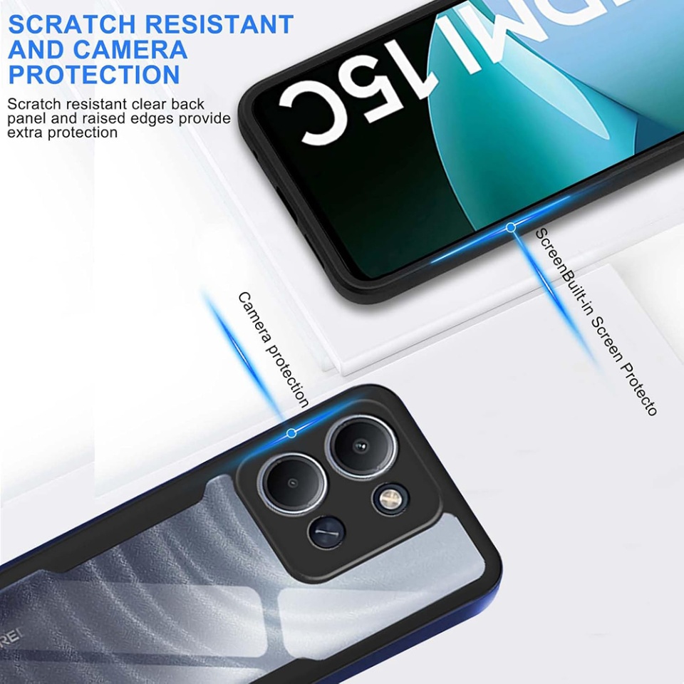 Husa + Folie pentru Xiaomi Redmi 15C 4G / Redmi 15C 5G, SKYDDAR INNOVATION, [Pachet 360°] ColorVerse, set cu sticker, Negru - 3 | YEO