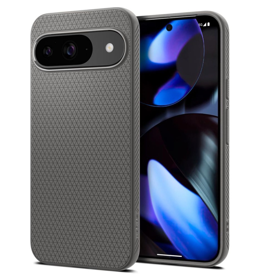 Husa Google Pixel 9 / Pixel 9 Pro flexibila, Spigen Liquid Air - Cenusiu