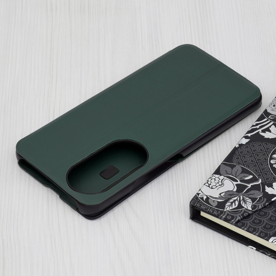 Husa Honor X7b tip carte, Skyddar Eco View Leather - Verde - 2 | YEO