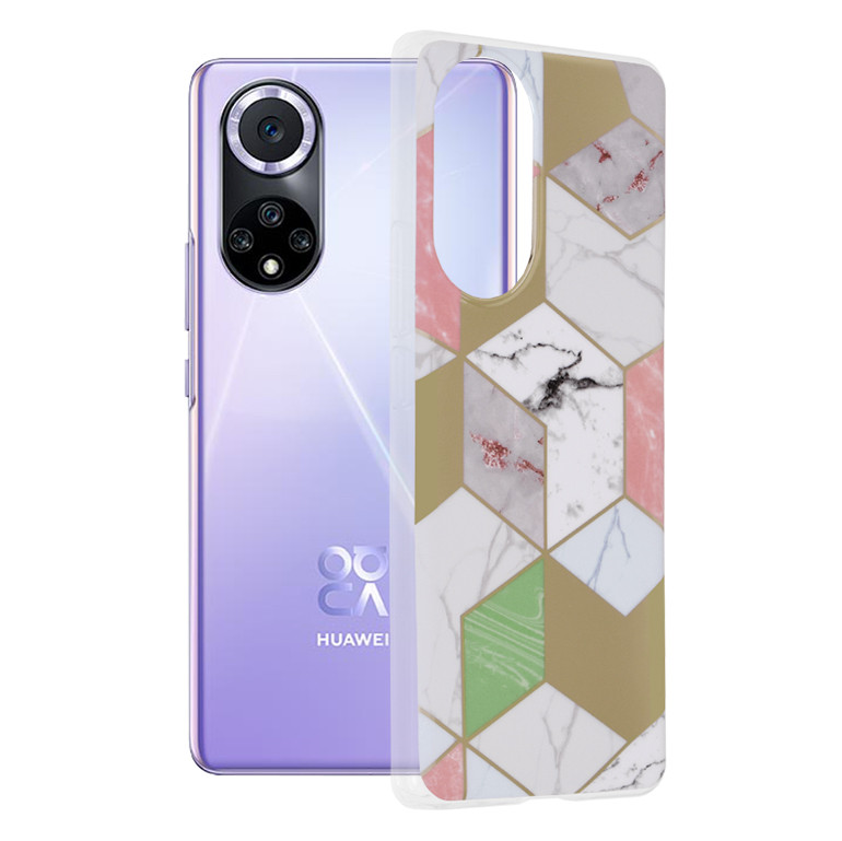 Husa Huawei Nova 9 / Honor 50 Marble Series, Techsuit - Purple Hex