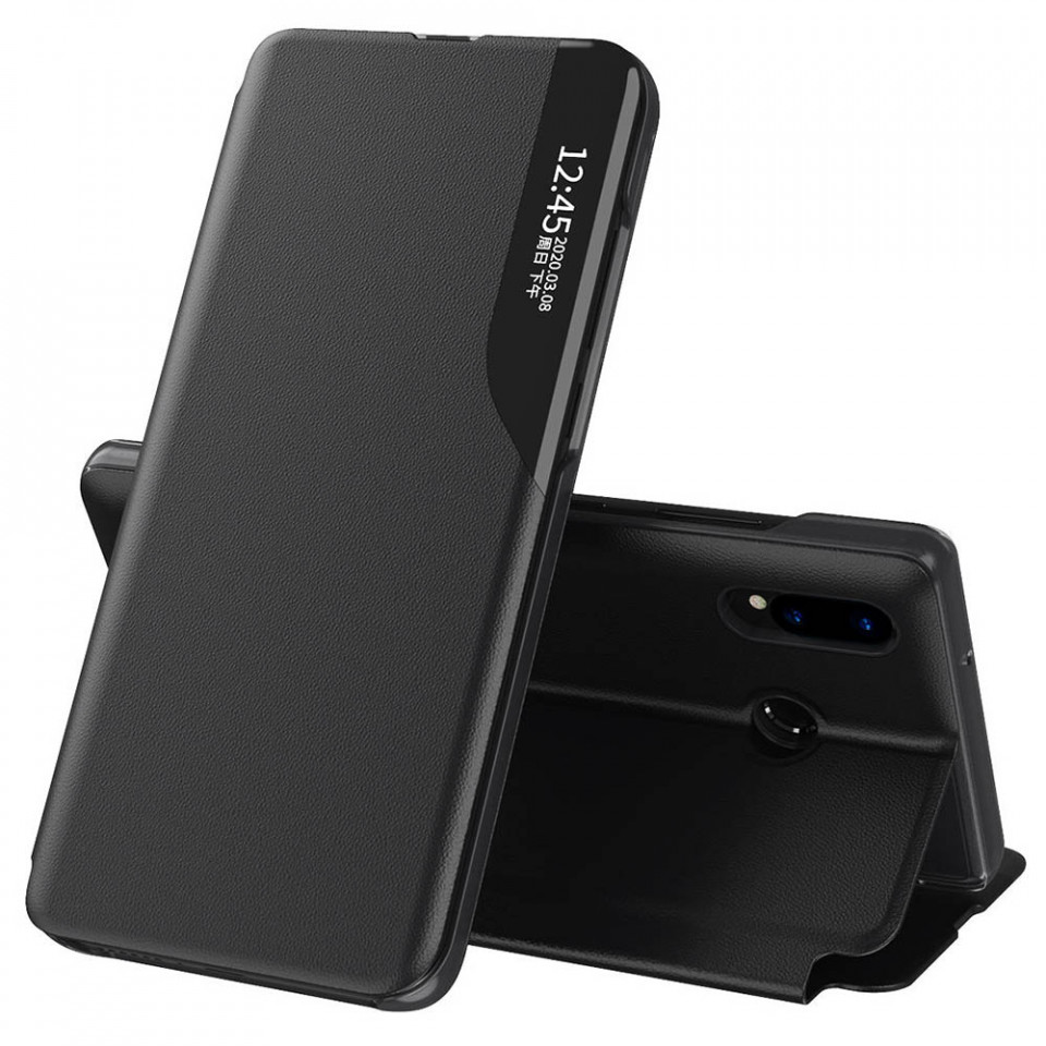 Husa Huawei P20 Lite tip carte, Techsuit eFold - Negru