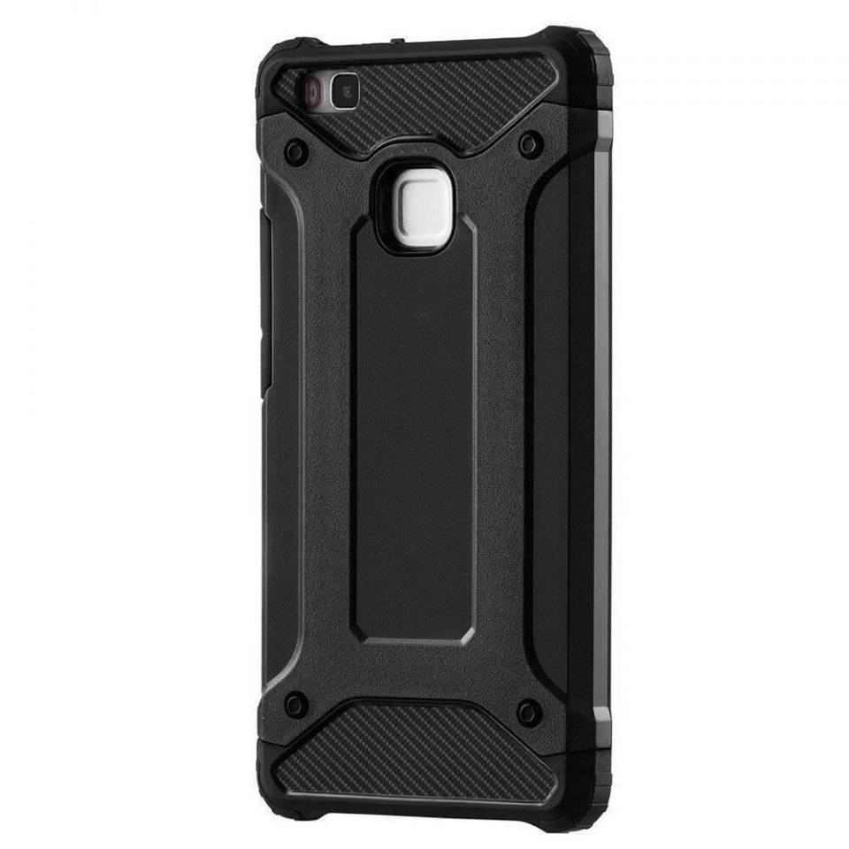 Husa Huawei P9 Lite din plastic dur, Techsuit Hybrid Armor - Negru - 1 | YEO
