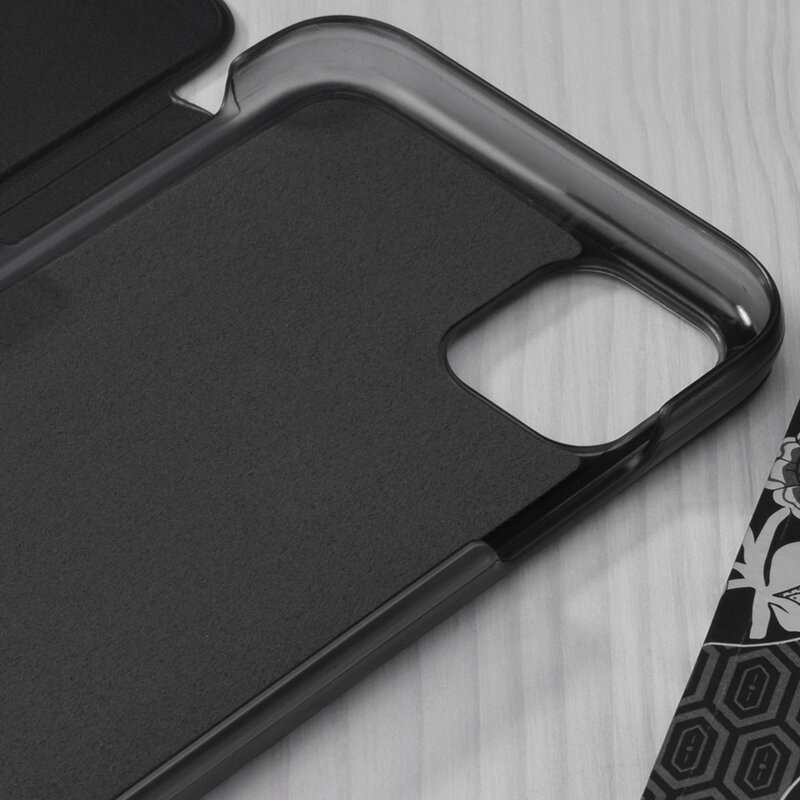 Husa iPhone 12 / 12 Pro tip carte, Techsuit eFold - Negru - 3 | YEO