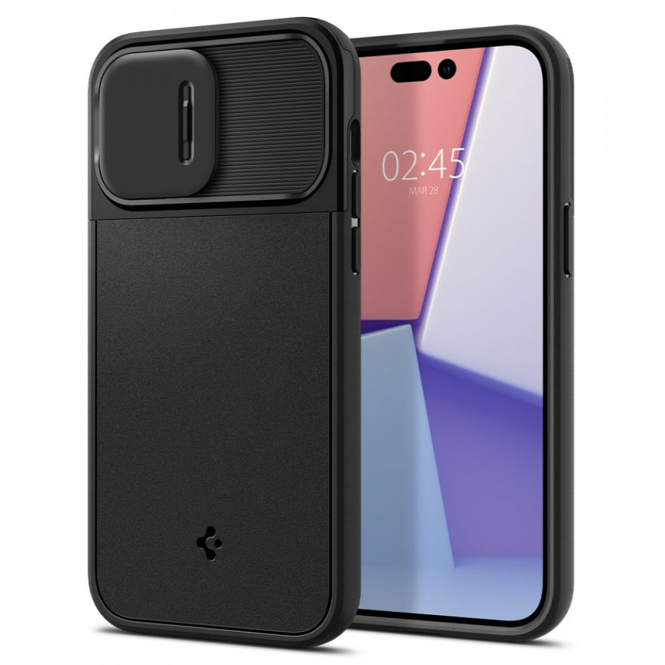 Husa iPhone 14 Pro Spigen Optik Mag Armor - Black - 2 | YEO