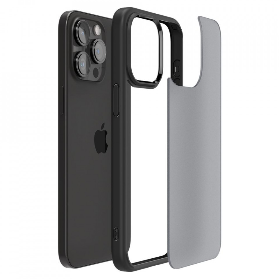 Husa iPhone 15 Pro, Spigen Ultra Hybrid - Frost Black - 2 | YEO